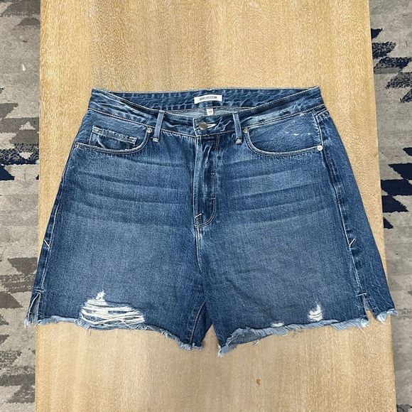 Good American Pants - GOOD AMERICAN High Waist Cutoff Denim Shorts